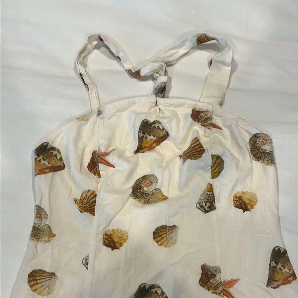 Target Cream and Brown Sleeveless Halter Sundress - Picture 2 of 5